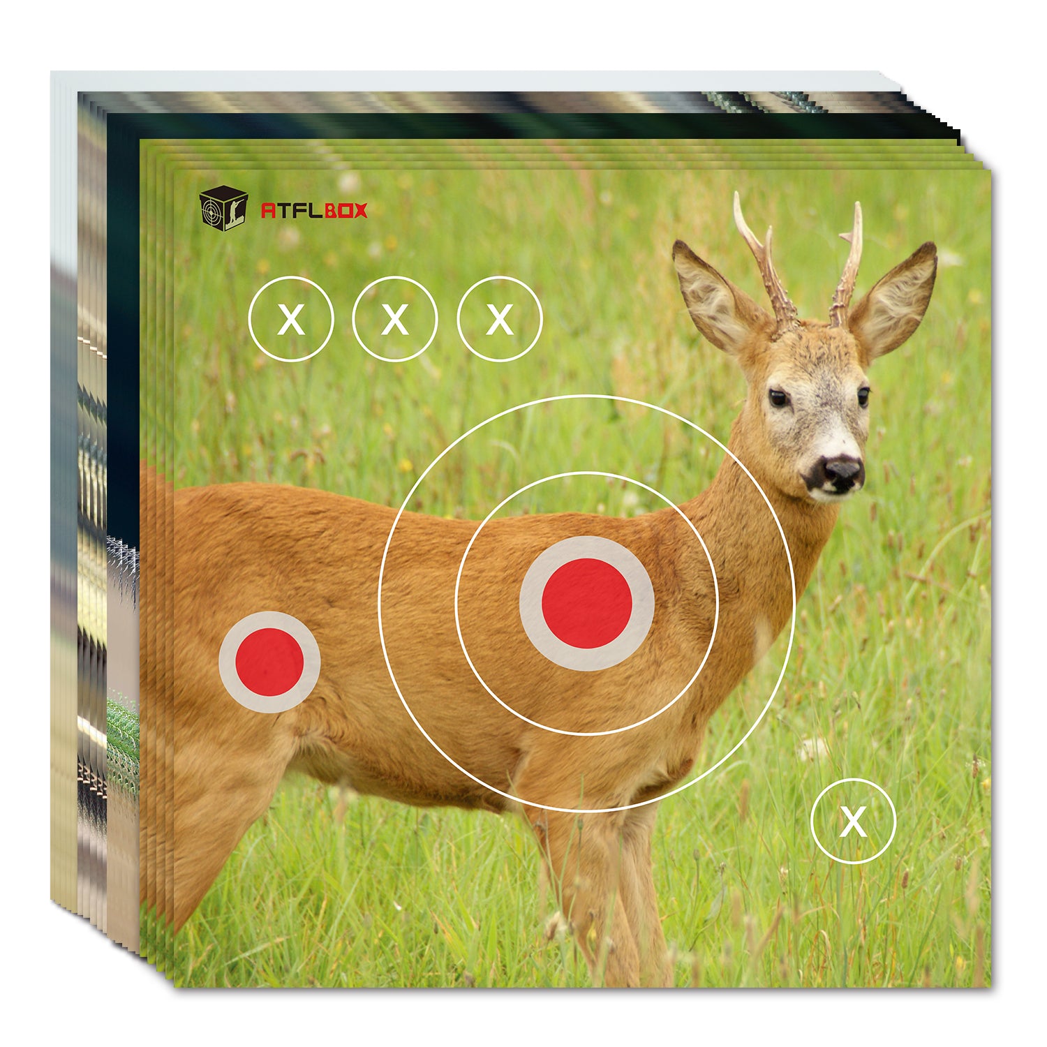 ATFLBOX 100Pack Four Different Animal Target Papers, 11.5 inch High  Visibility Paper Range Shooting Targets, Shooting Paper Targets for  Hunting, ...