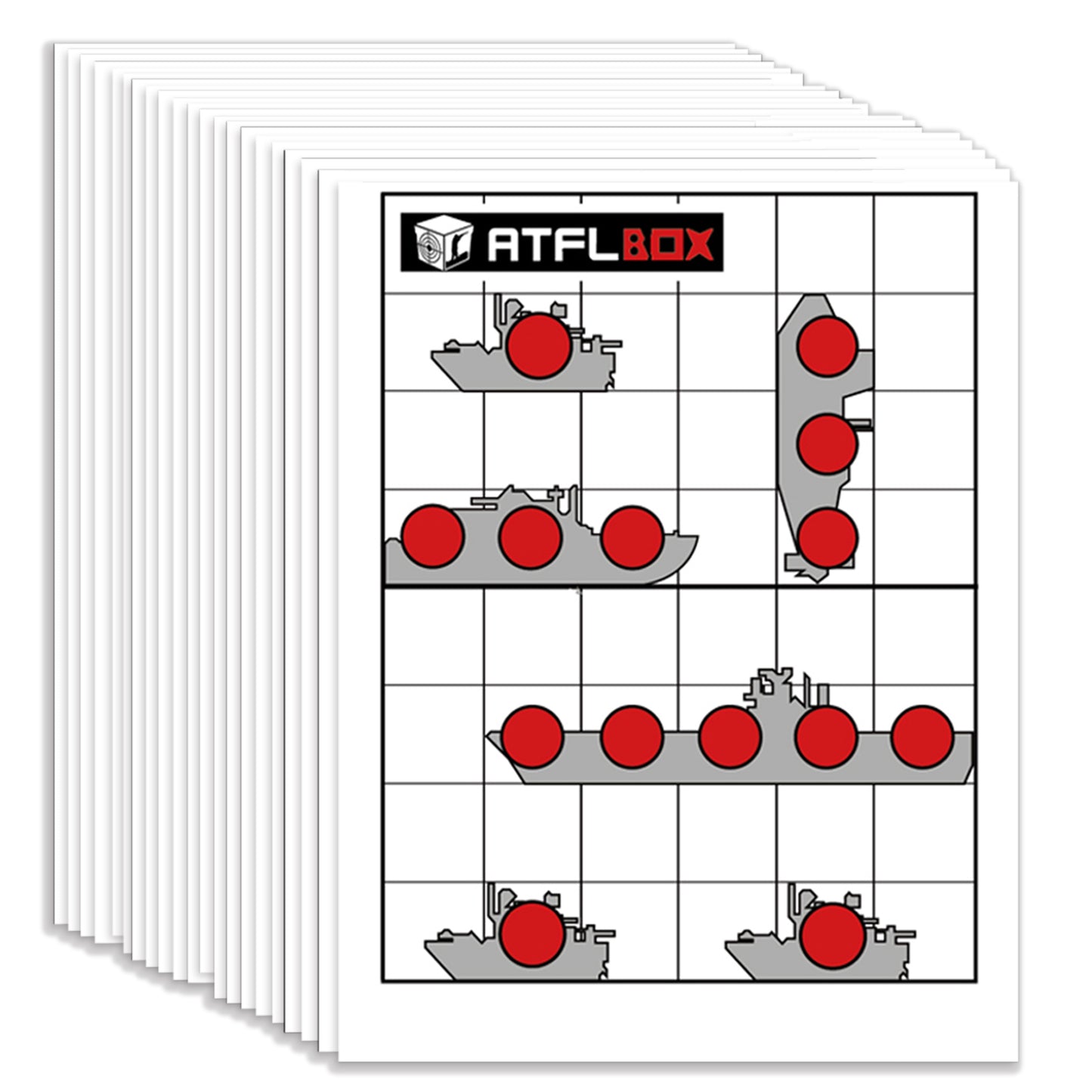 Atflbox 100pcs 7 x 9 Inch BB Gun Target Papers for Pellet Trap Shooting Target Holder, Suitable for Airguns, Rifle,Airsoft Pistol Indoor and Outdoor Shooting