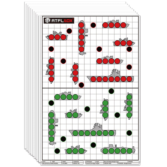 ATFLBOX 17X25 Inch Battle Target, Highly Visible and Bright Game Targets, Rifle Boats Paper Shooting Targets for Shooting Range or Outdoor Use