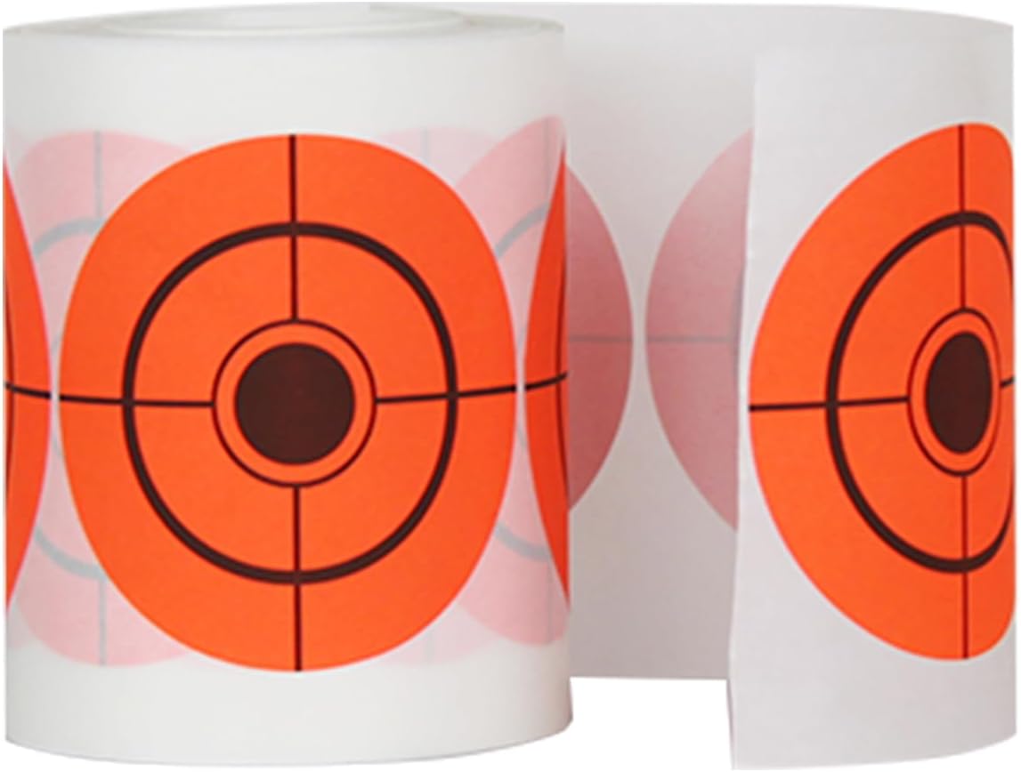 Atflbox 500 Pcs Pack Stick on Targets 4 cm Target Paster Paper Stickers for Shooting Orange