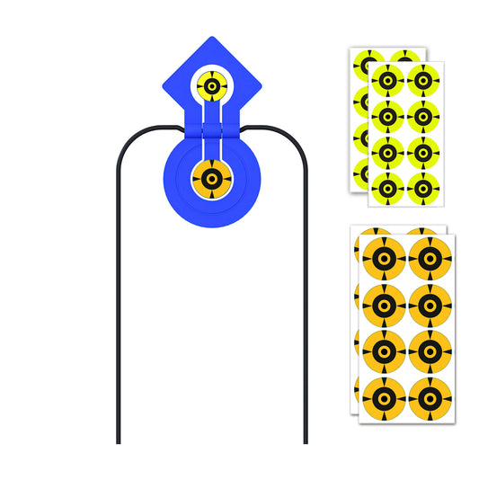 ATFLBOX Double Reaction Self-Healing Resetting Target, Diamond and Circular Shapes High Caliber Spinner Target, Shooting Targets for Rifle, Pistol, Airgun, Handgun