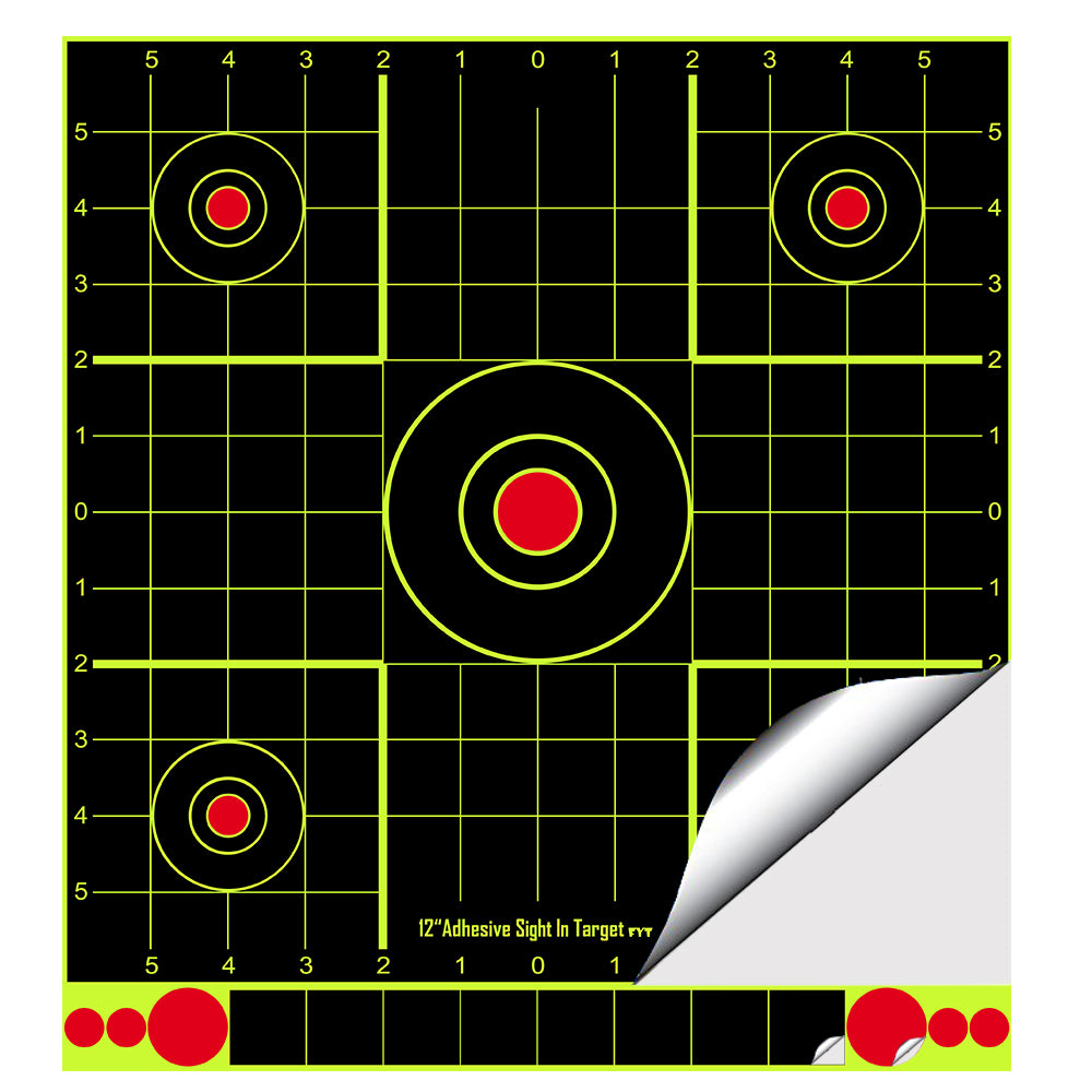 ATFLBOX 50pcs 12" x 13" Splatter Paper Shooting Target and Adhesive Target, Rective Shooting Targets for Pellet gun Rifle airgun