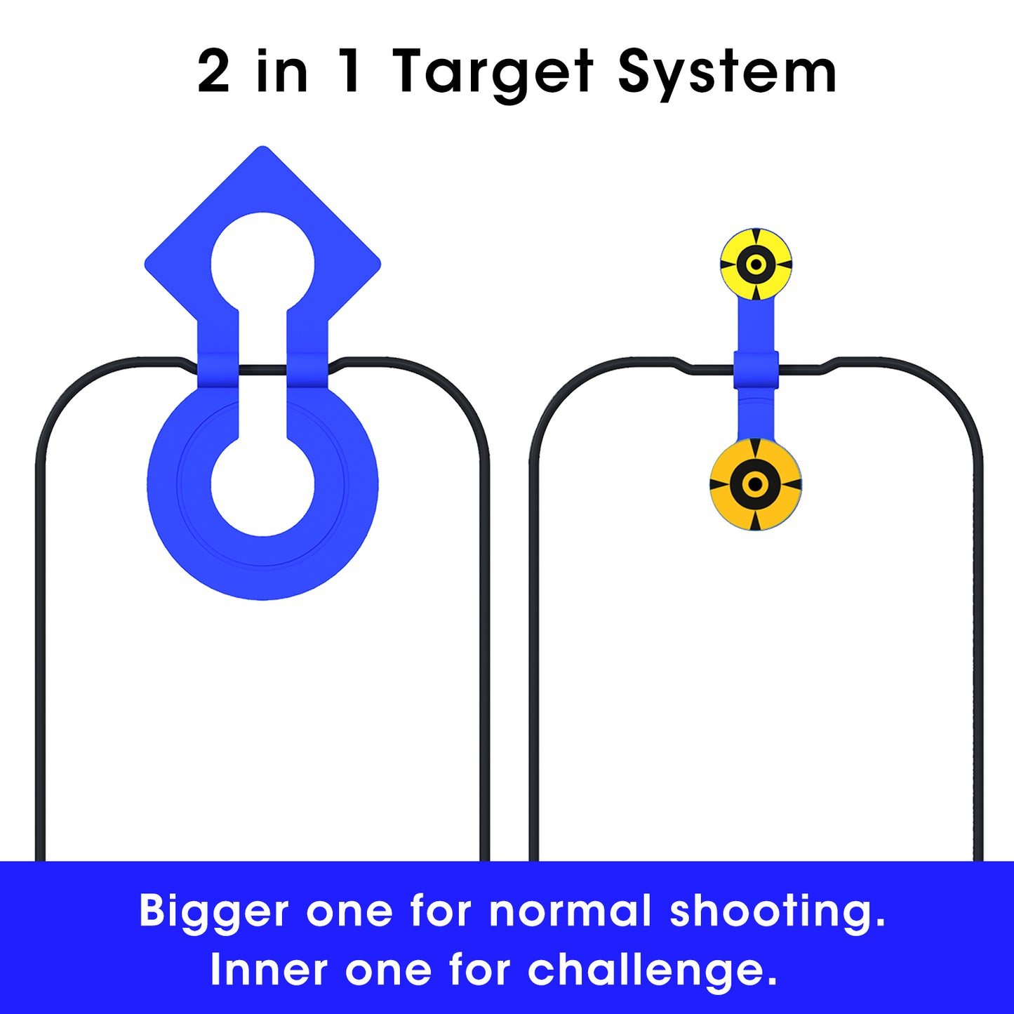 ATFLBOX Double Reaction Self-Healing Resetting Target, Diamond and Circular Shapes High Caliber Spinner Target, Shooting Targets for Rifle, Pistol, Airgun, Handgun