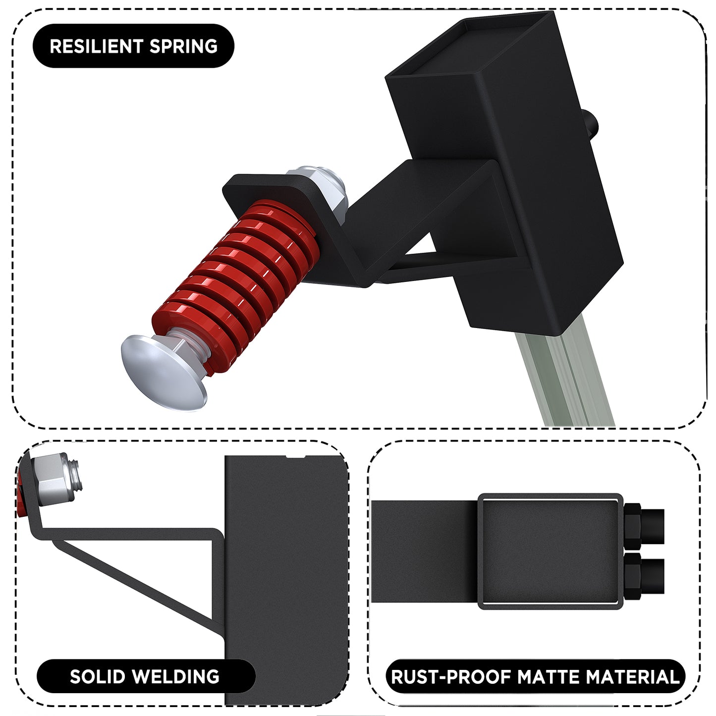 ATFLBOX T-Post Target Hanger for AR500 Targets, T-Post Target Brackets Target Mount, AR500 Steel Gong Silhouette Targets Conversion Adapter for Outdooor Shooting practice