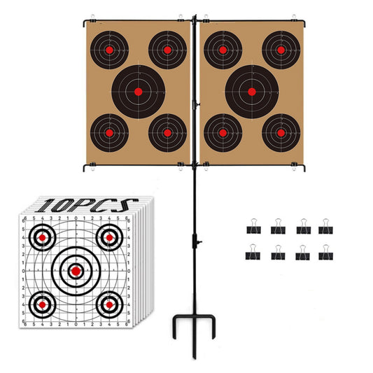 Atflbox Adjustable Shooting Target Stand for Outdoor,Paper Shooting Target Stand,Range BB Gun, Airsoft,Airgun