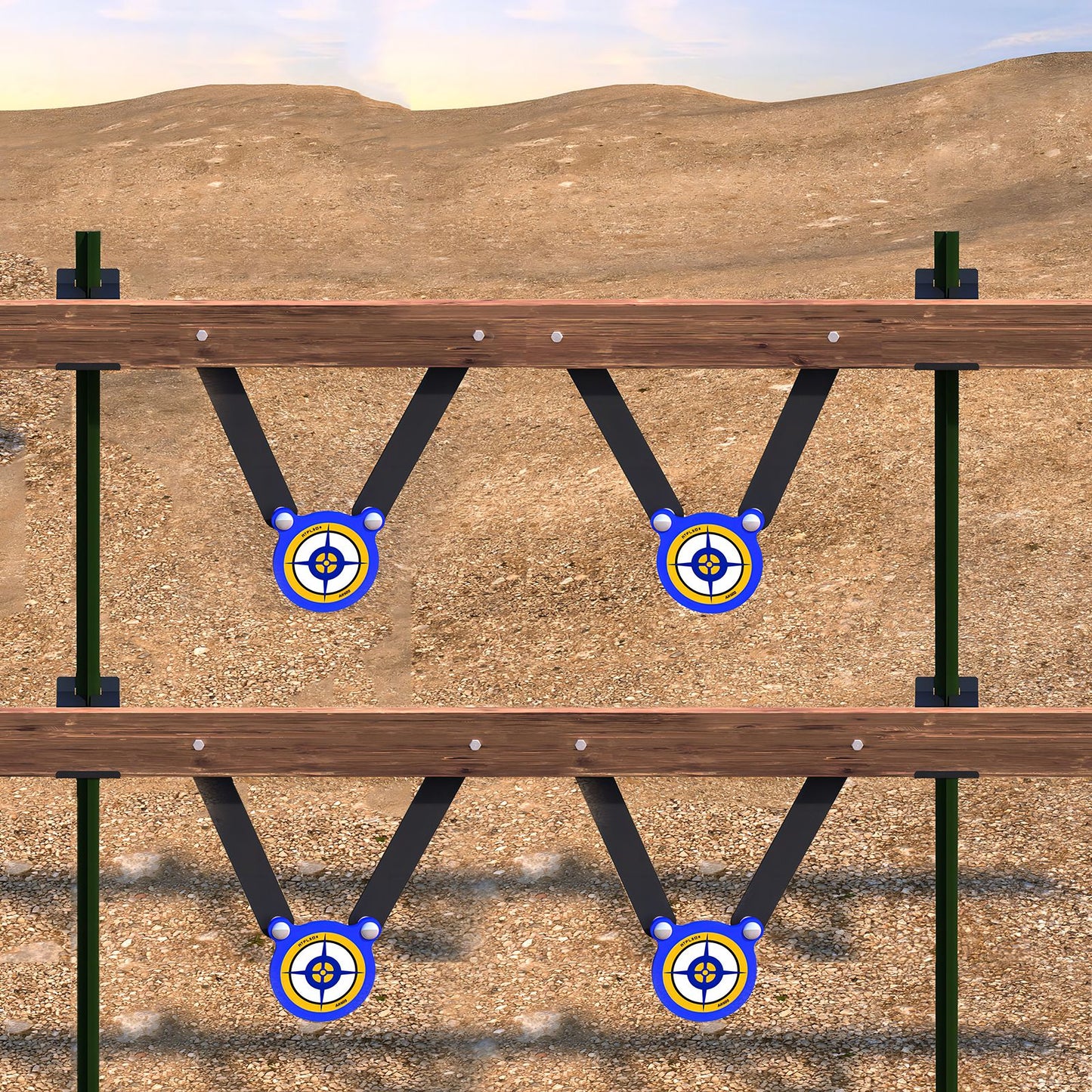 ATFLBOX Steel Target Hangers for Gongs, Hanging AR500 Target Rubber Strap Mounting Kit, Hardware for Hanging Targets