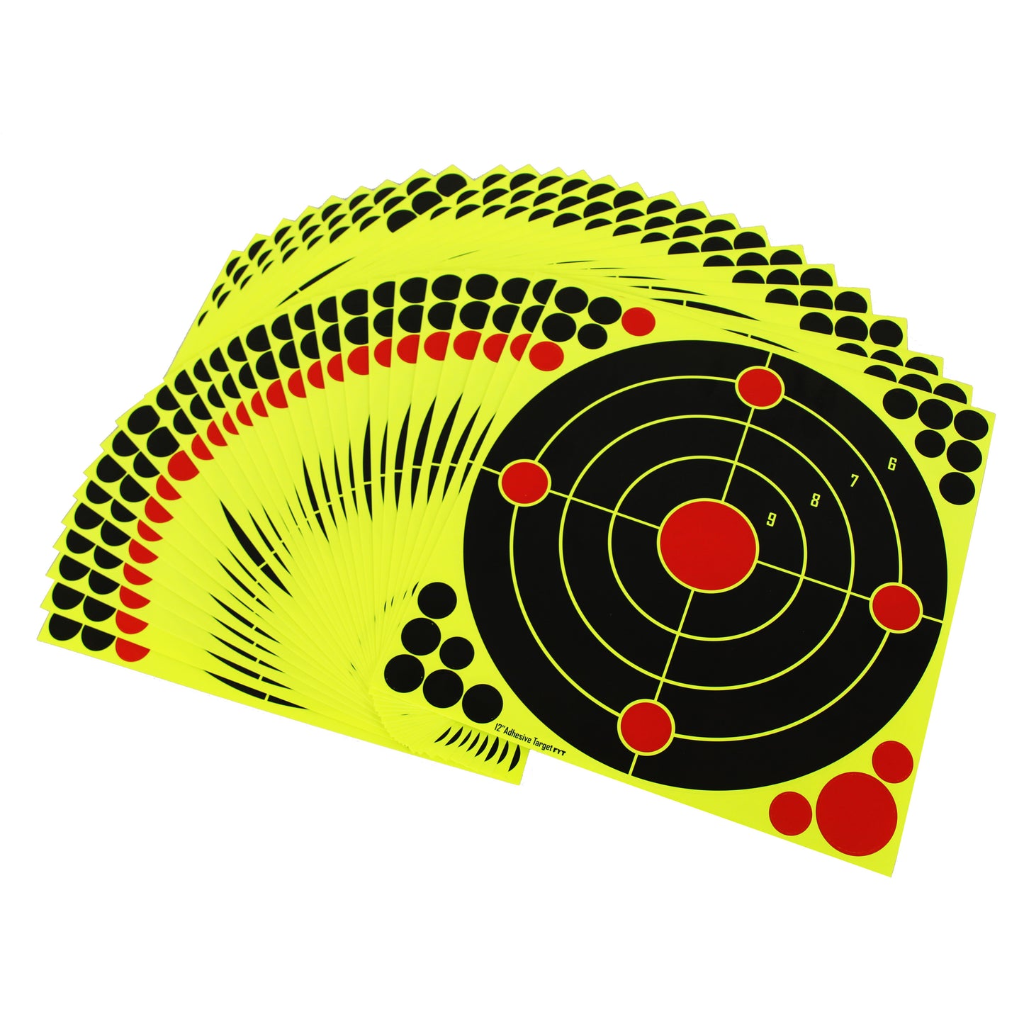 ATFLBOX 25pcs 12 x12 inch  Bullseye Reactive Shooting Target, Easily See Your Shots, Splatter Paper Shooting Targets