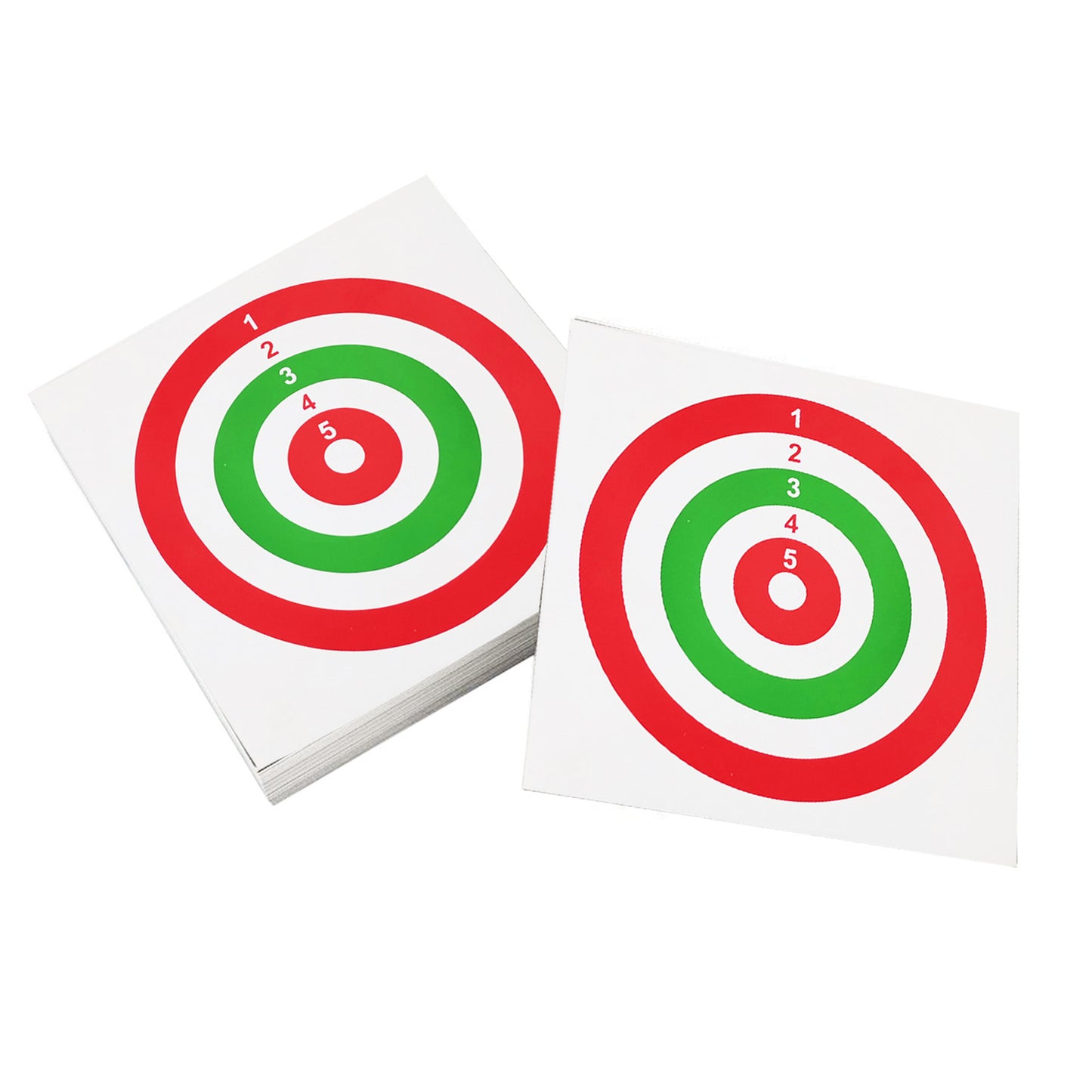 Atflbox 5.5 Inch BB Gun Target Papers for Pellet Trap Shooting Target Holder, Pack of 100(RED GREEN)