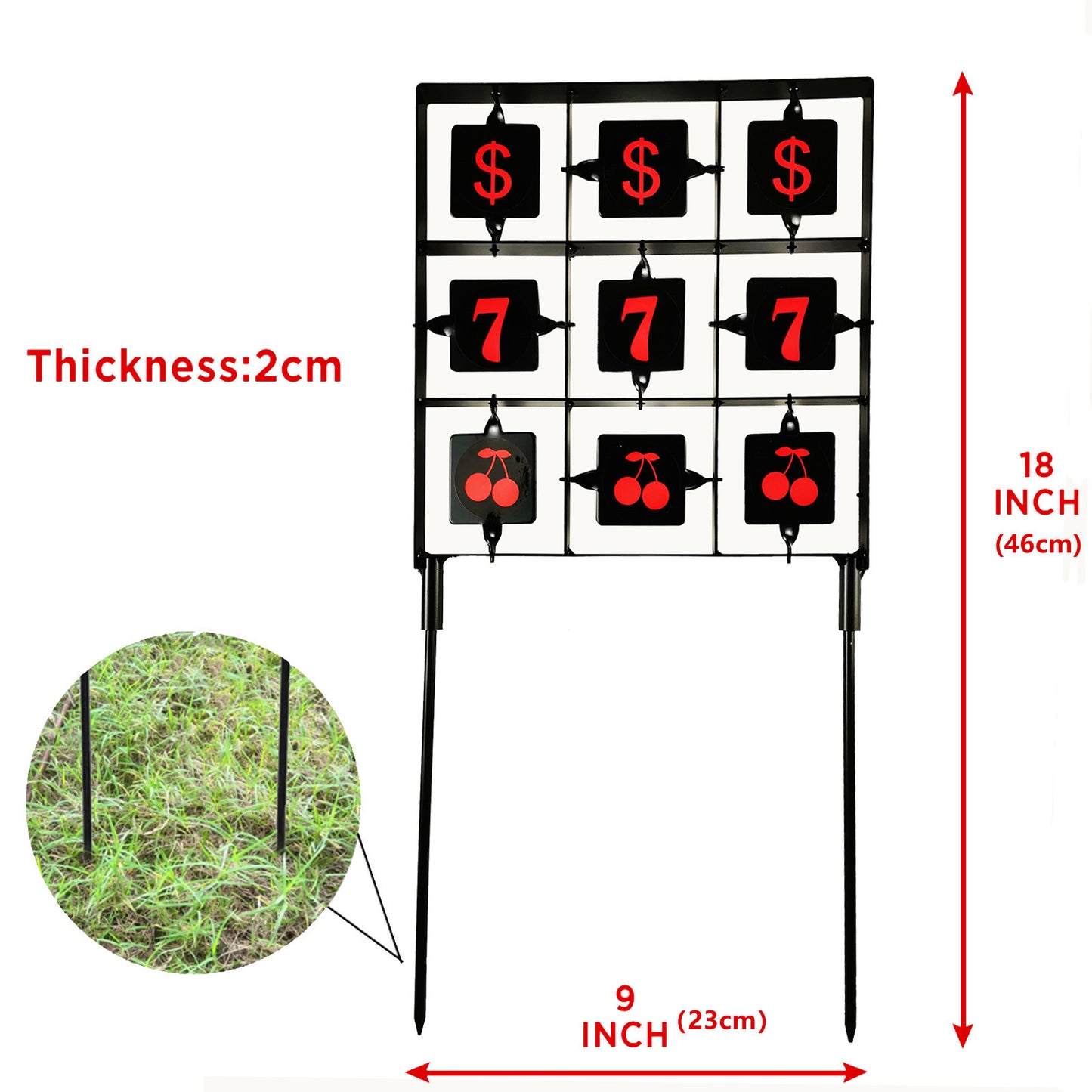 Atflbox Spinning Airsoft Target, Two Styles of Sticker Resetting Target for BB Gun Pellet