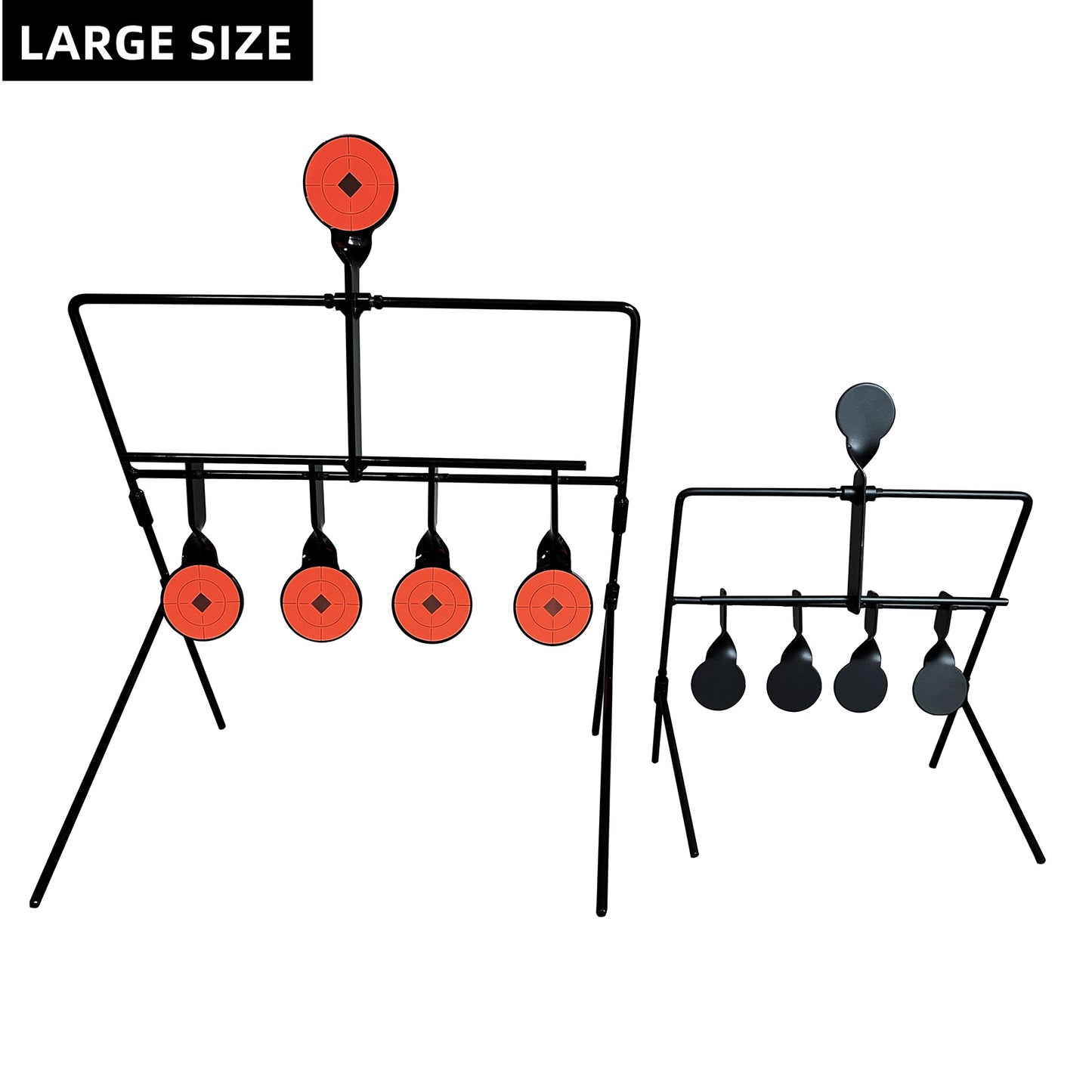 Atflbox Resetting Metal Plus Size and 2.5" Shooting Target, Airgun Rimfire Pellet Air Rifle Target, Rated for .177 .22 Caliber