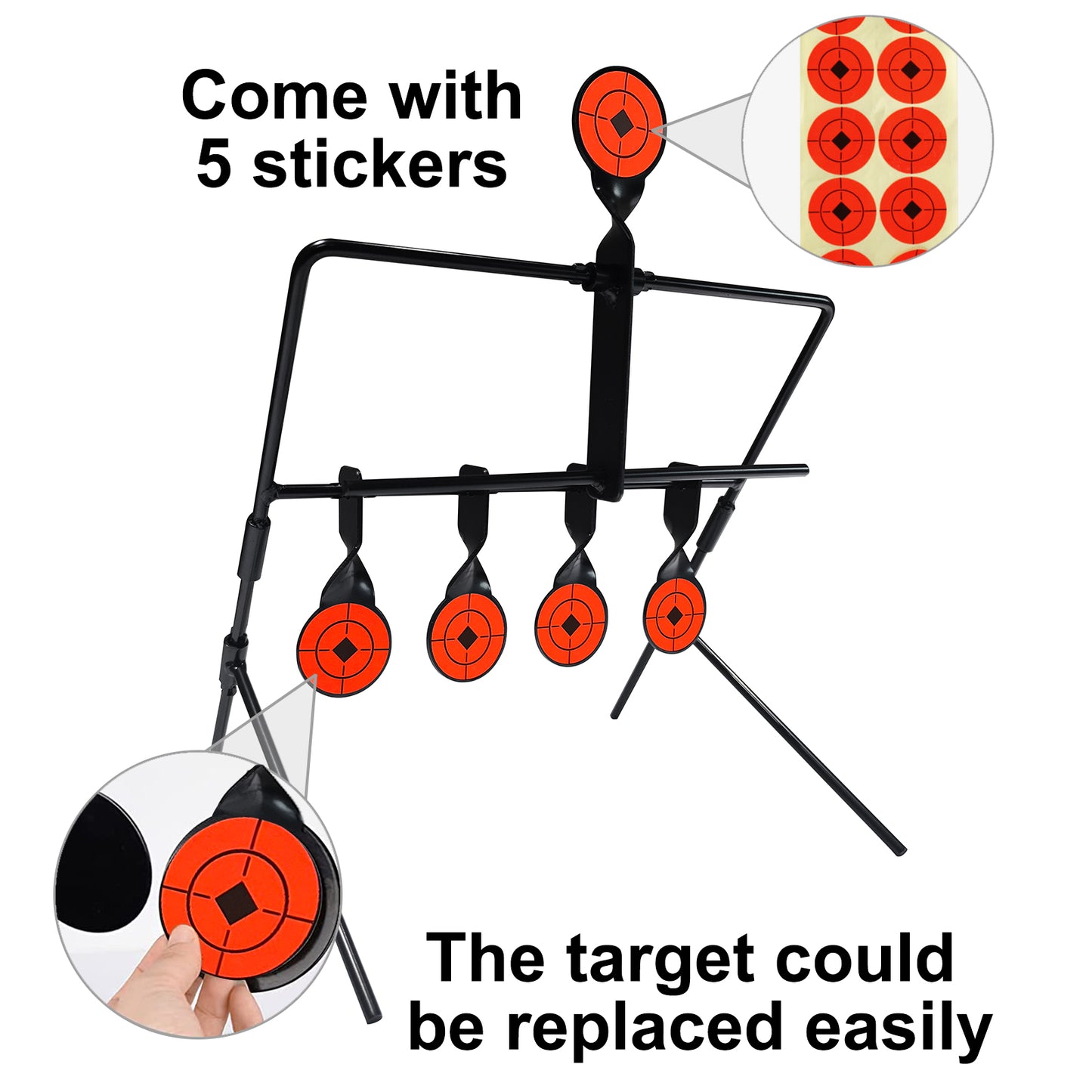 Atflbox Self Reset BB Shooting Targets Metal for Airgun Airsoft Pellet Guns Indoor and Outdoor