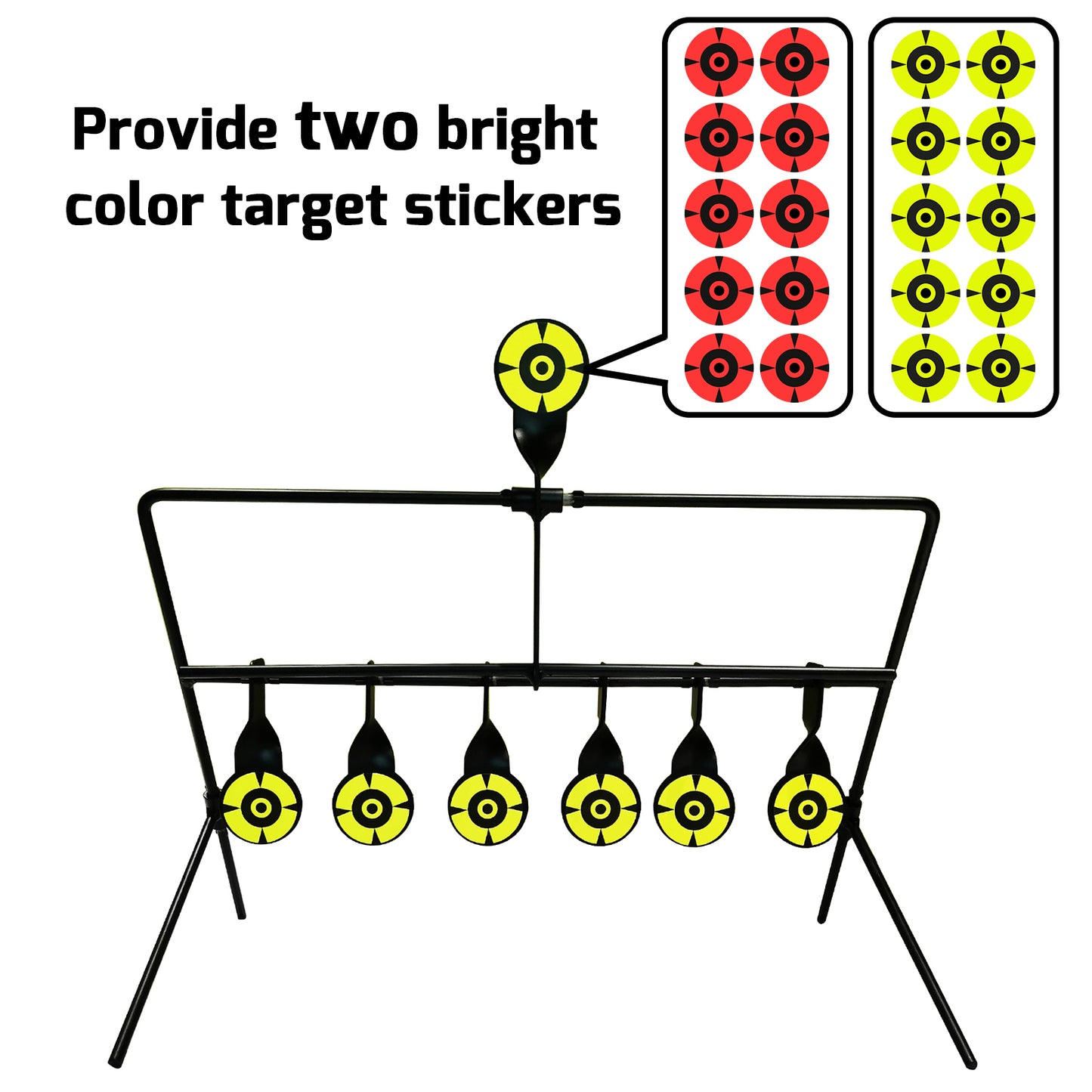 Atflbox Resetting Targets for Airgun Pellet BB Guns,6 Steel Targets for Shooting , Rated for .177 Caliber