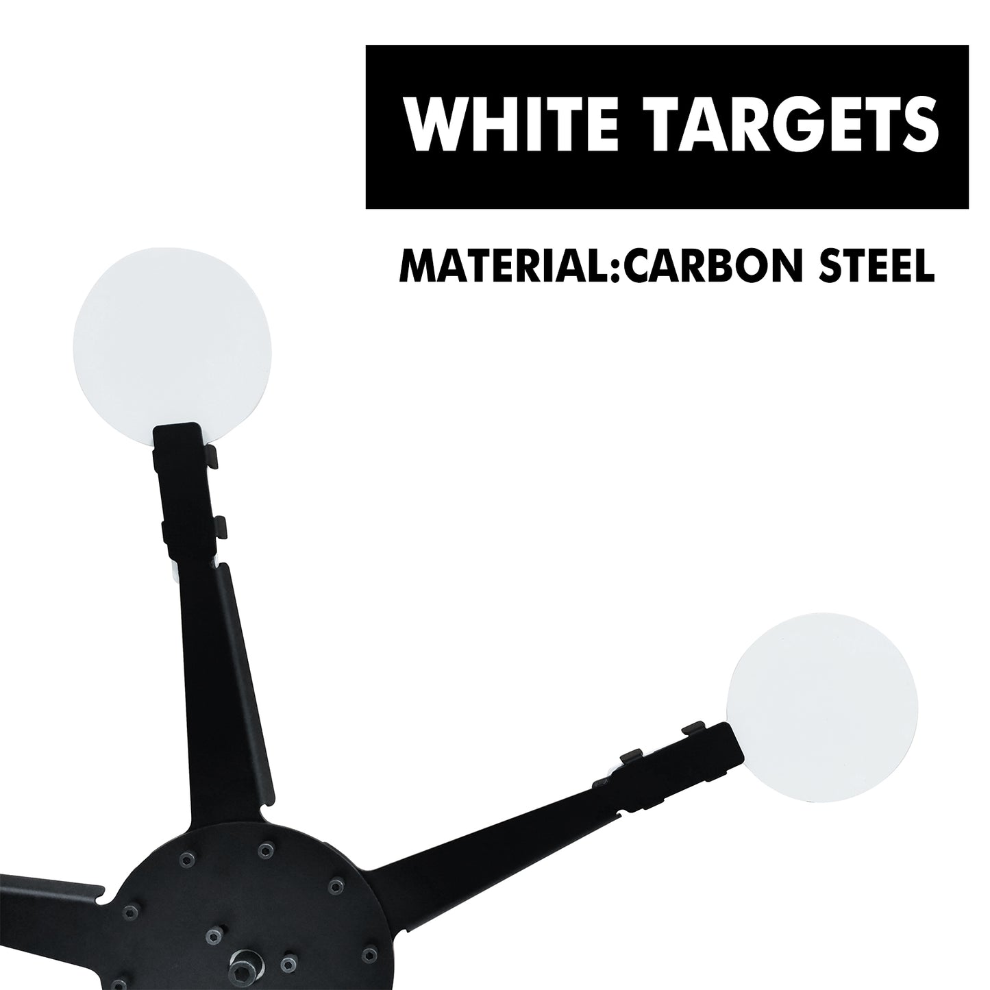 Atflbox Resetting and Rotate The Metal Shooting Target Stand with 5 Steel Plates for Pistol Airsoft BB Guns (Star Plus)