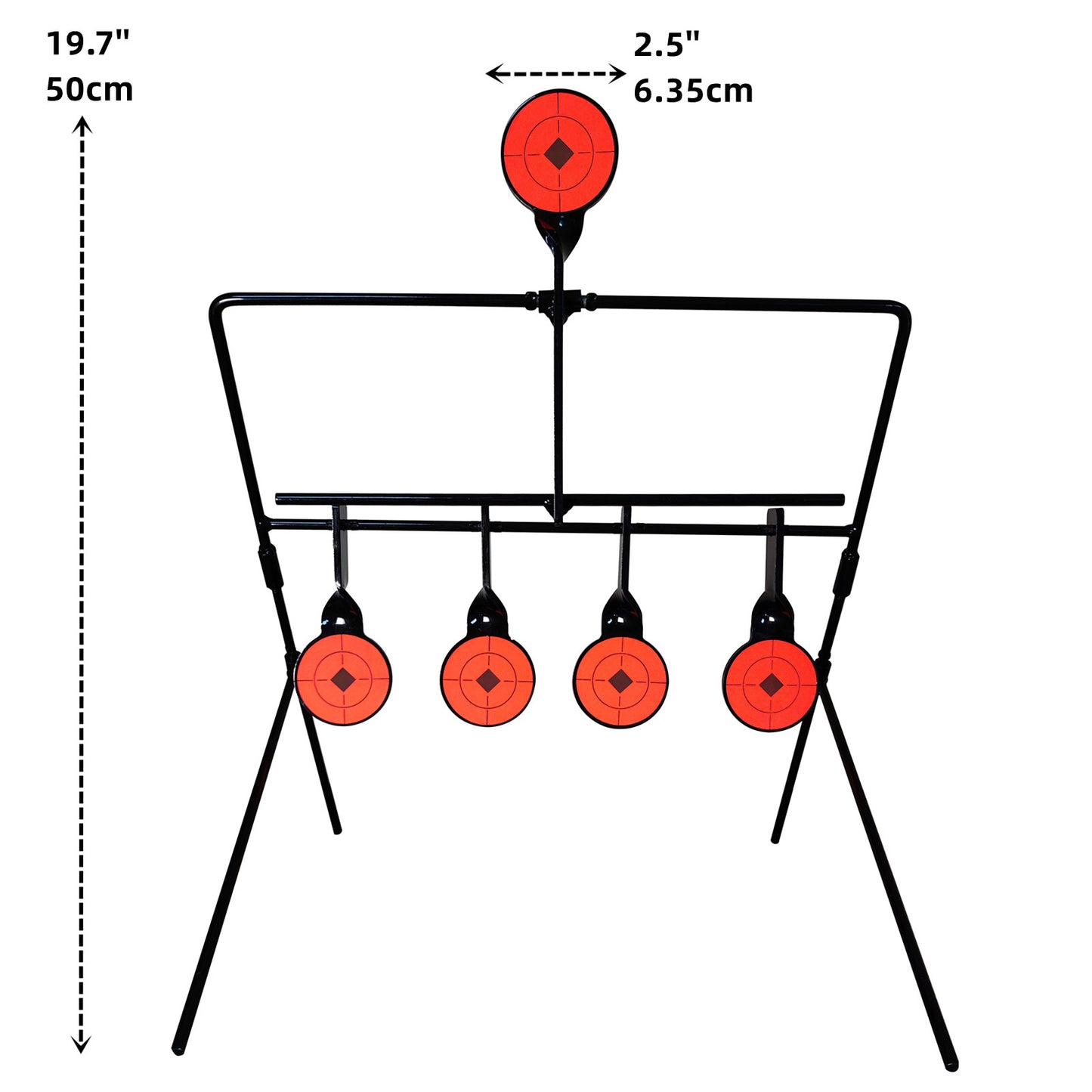 Atflbox Resetting Metal Plus Size and 2.5" Shooting Target, Airgun Rimfire Pellet Air Rifle Target, Rated for .177 .22 Caliber