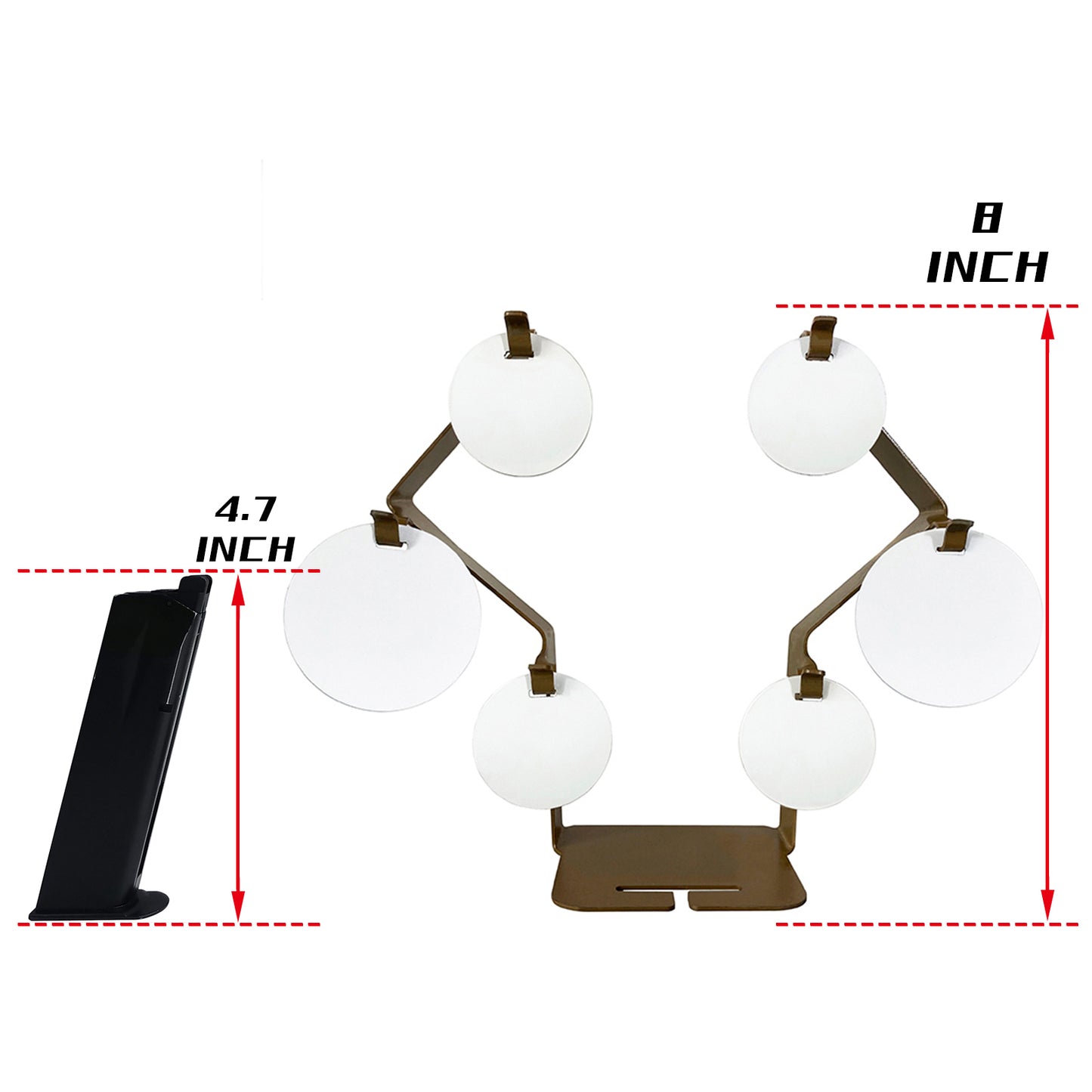 Atflbox Metal Shooting Target Stand with 6 Steel Plates for Airsoft BB Guns for Outdoor and Indoor (Tree)