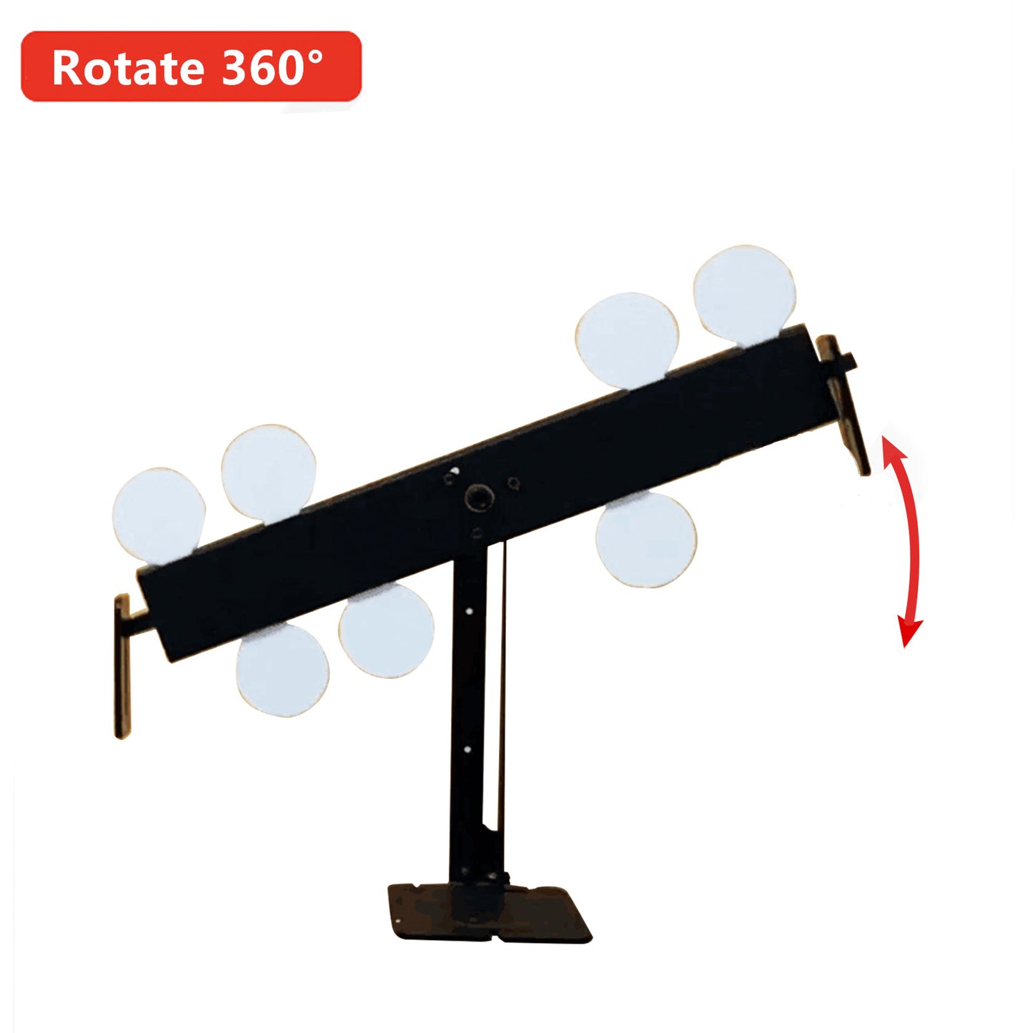 Atflbox Resetting and Rotate The Metal Shooting Target Stand with 8 Steel Plates for Pistol Airsoft BB Guns (Balance)