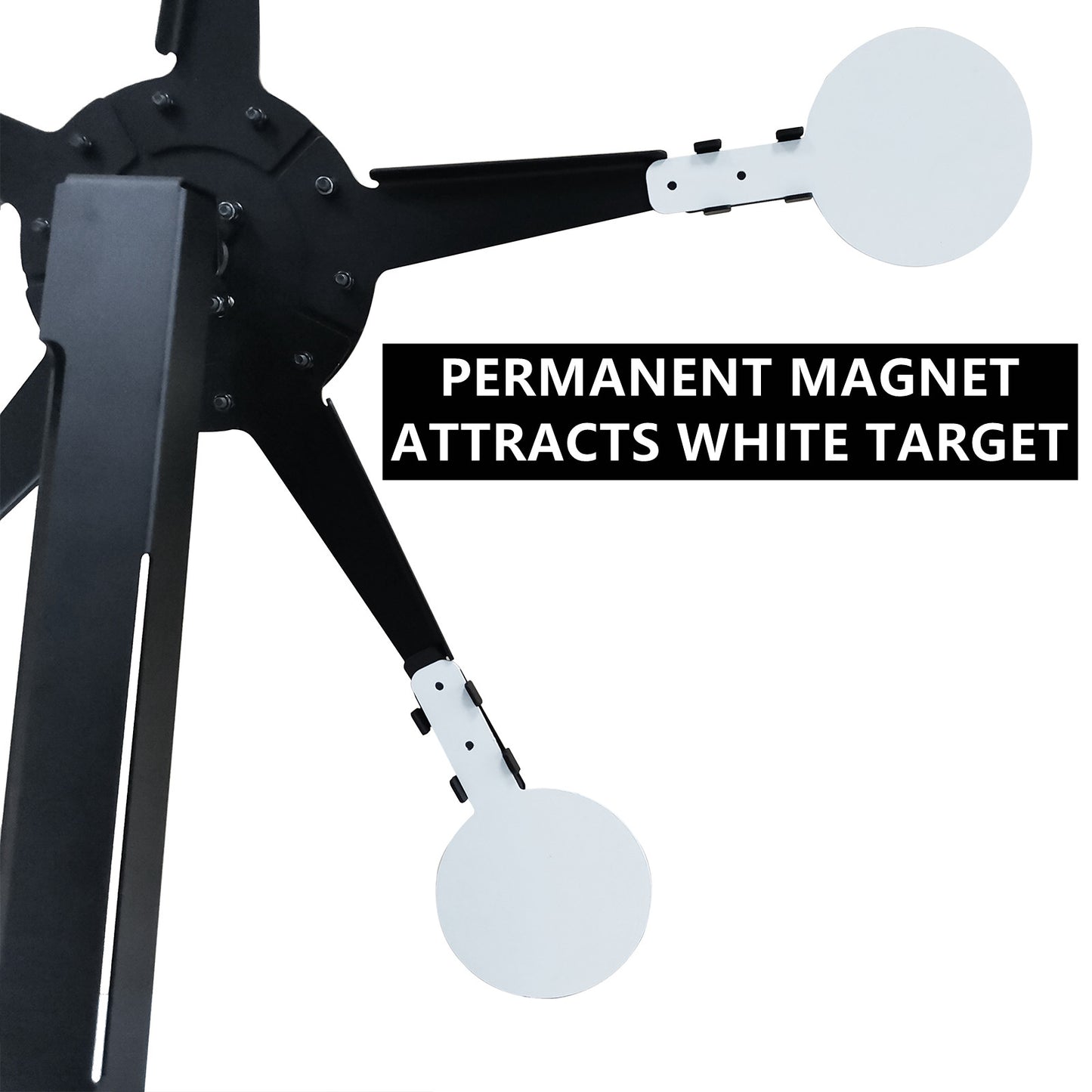 Atflbox Resetting and Rotate The Metal Shooting Target Stand with 5 Steel Plates for Pistol Airsoft BB Guns (Star Plus)