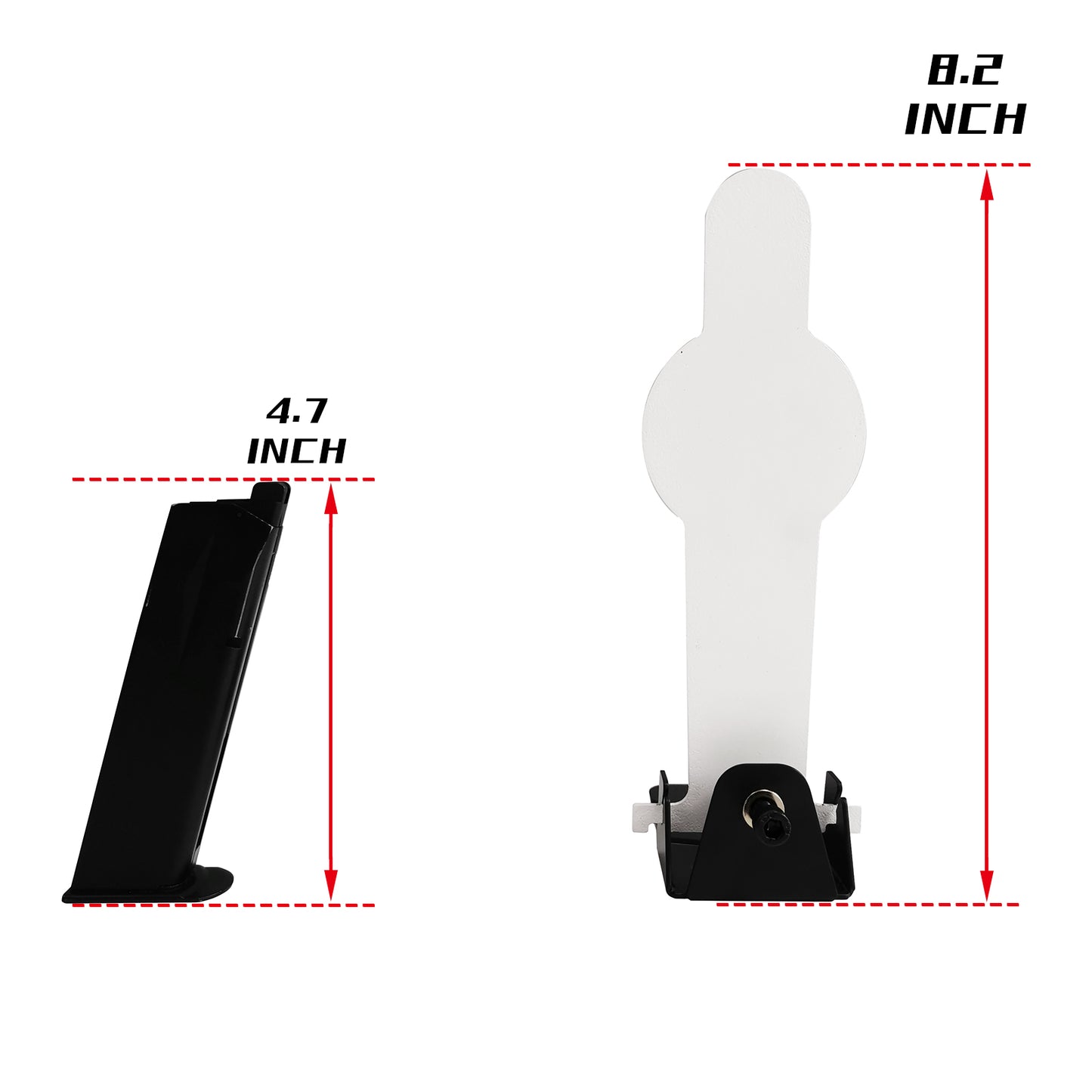 Atflbox 2 Pcs Resetting Metal Shooting Target Stand System for Pistol Airsoft Training and BB Guns Practice, Suitable for Outdoor and Indoor