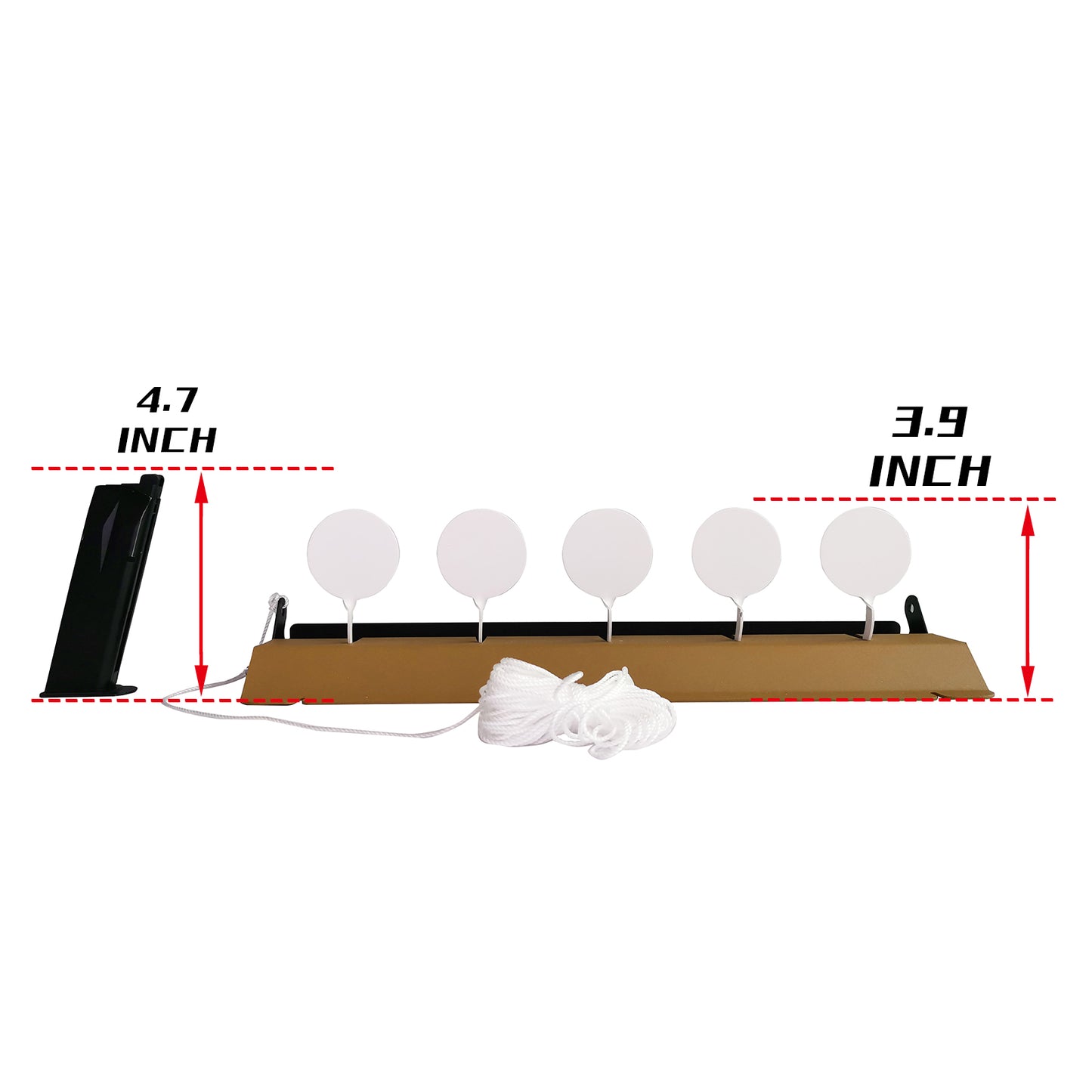 Atflbox Resetting Metal Shooting Target Stand for Pistol Airsoft Training and BB Guns Practice, Suitable for Outdoor and Indoor(Rectangle)