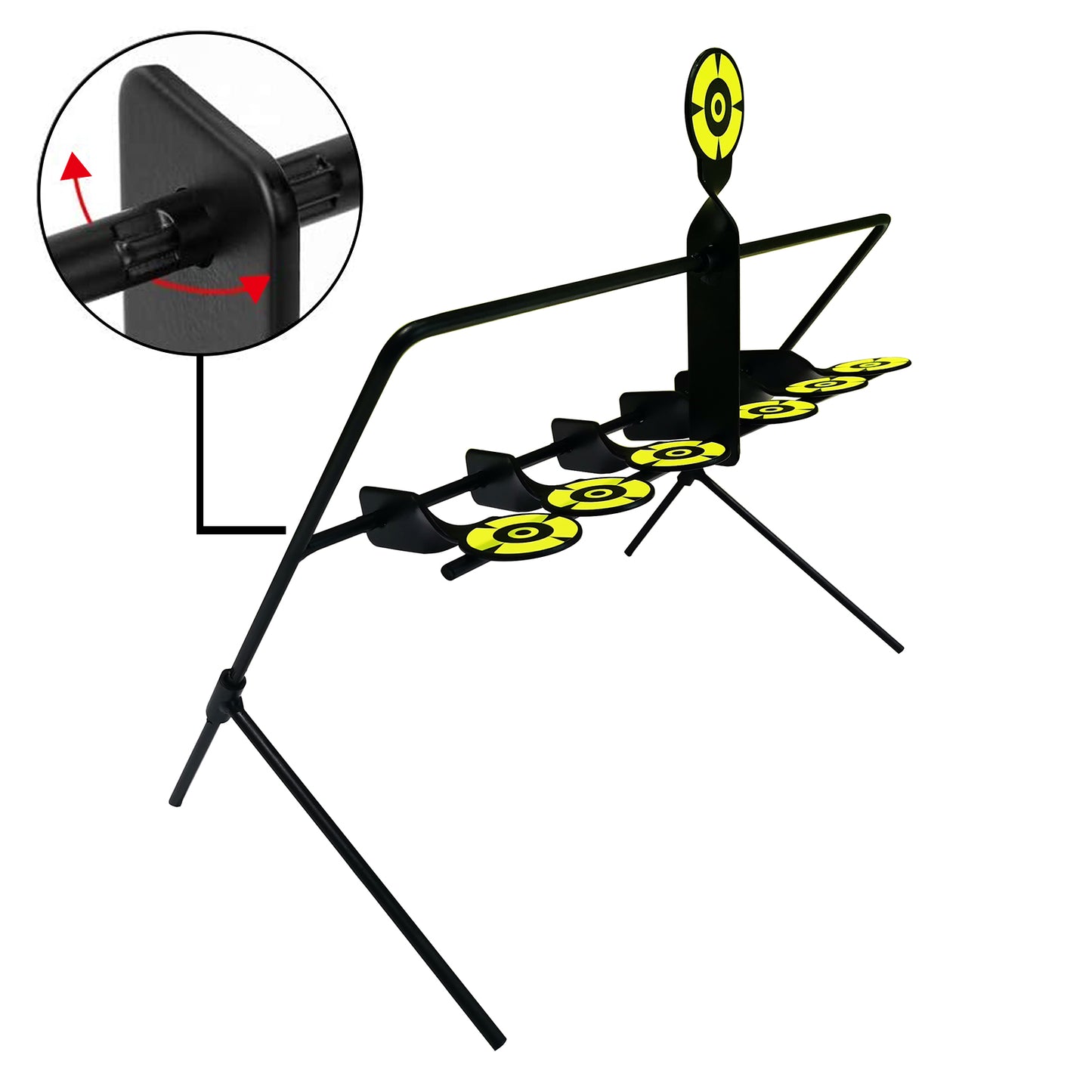 Atflbox Resetting Targets for Airgun Pellet BB Guns,6 Steel Targets for Shooting , Rated for .177 Caliber