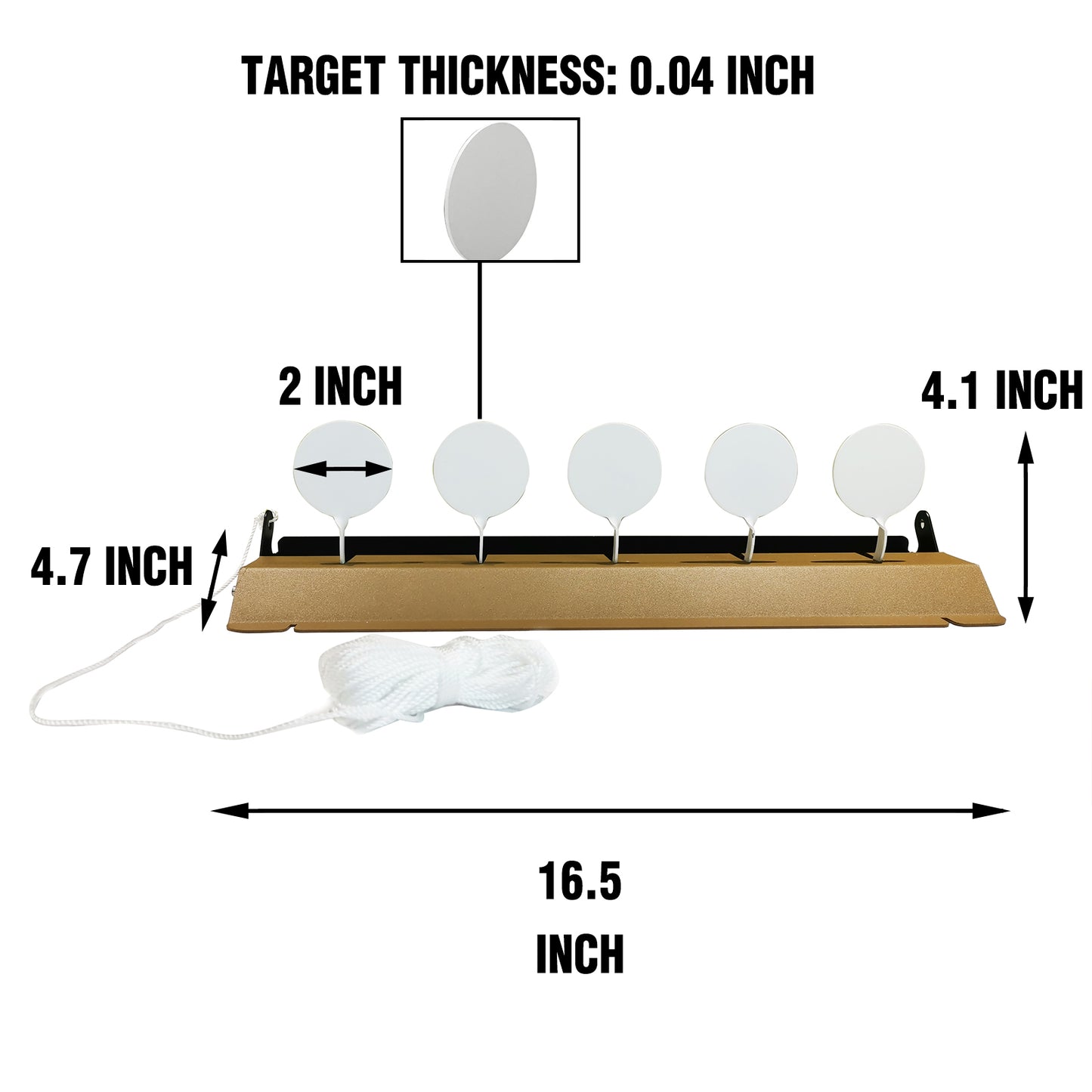 Atflbox Resetting Metal Shooting Target Stand for Pistol Airsoft Training and BB Guns Practice, Suitable for Outdoor and Indoor(Rectangle)