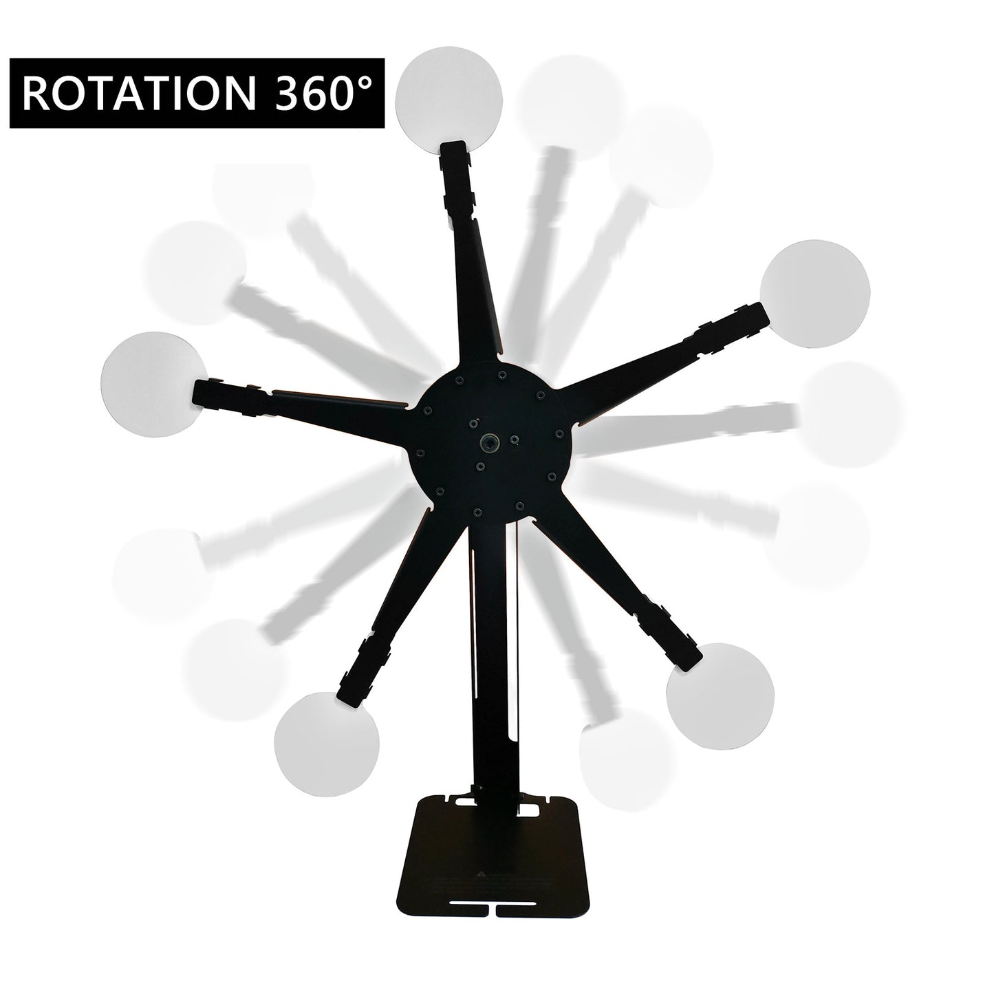 Atflbox Resetting and Rotate The Metal Shooting Target Stand with 5 Steel Plates for Pistol Airsoft BB Guns (Star Plus)