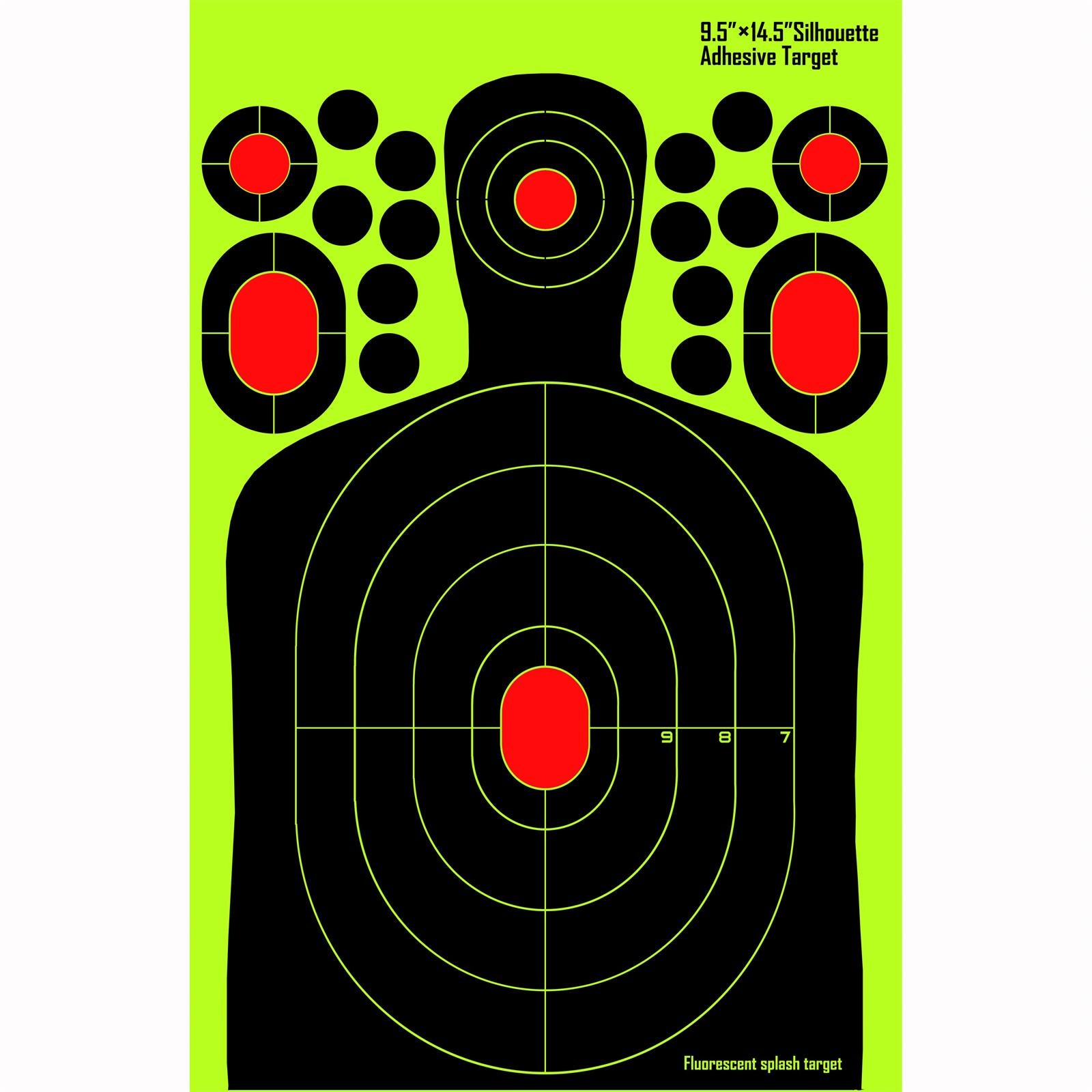 Atflbox 50pcs 12 Paper Target Splatter Paper Shooting Target, Stick  Splatter Reactive Targets, Paper Target with Cover-up Patches for BB Gun,  Rifle, Pellet Gun 